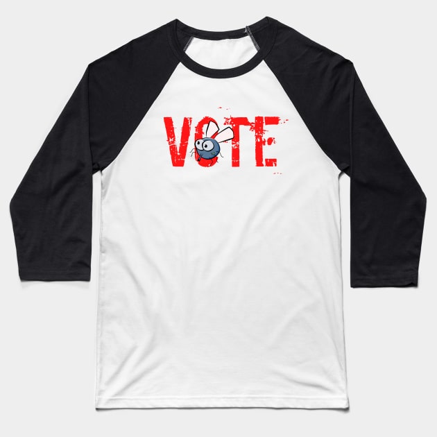 VOTE - Fly Vote Vice Presidential Election Debate Baseball T-Shirt by dokgo